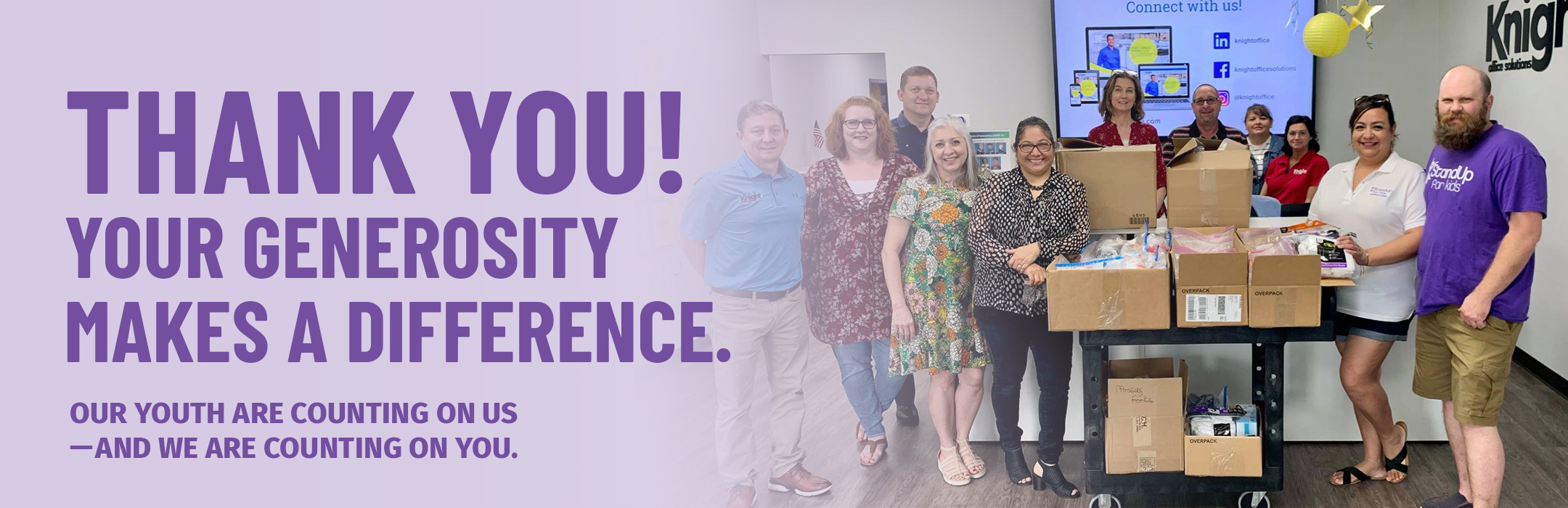 Thank You! Your Generosity Makes a Difference